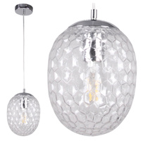 Lampa wisząca sufitowa LORA WHITE transparentna 1x E27 GOLDLUX (Polux)