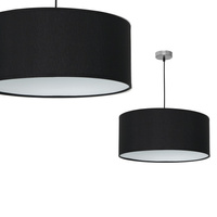 Lampa Wisząca Sufitowa CASINO Czarna Chrom 1xE27 Milagro
