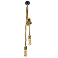 Lampa Wisząca Sufitowa ROPE 2xE27 SZNUR LOFT Vintage - GOLDLUX (Polux)