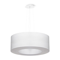 Lampa Sufitowa Wisząca Zwis 5x E27 Żyrandol Okrągła Biała Minimalistyczna Saturno Sollux