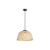 Lampa Wisząca Sufitowa E27 Czarny Skandynawski Rattan Rabalux
