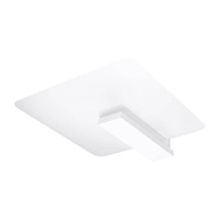 Lampa Sufitowa Plafon 2x E27 Oprawa Kwadratowa Kwadratowa Biała Skandynawska Lappo Sollux