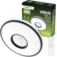 Plafon LED Lampa Sufitowa Natynkowa VERUS 48W CCT Biały Okrągły 40cm + PILOT LUMILED