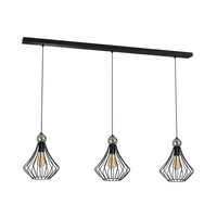 Lampa Wisząca Sufitowa JEWEL Czarna 3xE27 Milagro