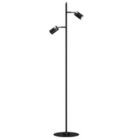 Lampa Podłogowa Stojąca JOKER Czarna Chrom 2xGU10 Milagro