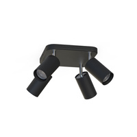 Lampa Sufitowa Oprawa Natynkowa Reflektor Punktowa 4x GU10 Czarna Nowoczesna EYE SPOT 6022 Nowodvorski