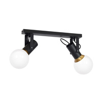 Lampa Sufitowa AURIS Czarna 2xE14 Milagro