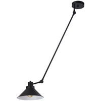 Lampa Sufitowa TECHNO 9144 Nowodvorski Czarno-Biała E27 Wisząca Rozłożysta Stal Loftowa