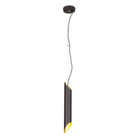 Lampa wisząca LIBRA 1xE14 Owalna Ścięte Końce Czerń Złoto MZ5009 Milagro by Maciej Zień Mosiądz