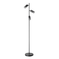 Lampa Podłogowa Stojąca 3x GU10 Czarna ROMA Sanico Goldlux