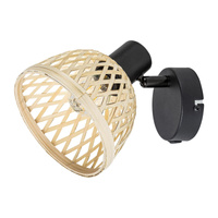 Kinkiet Ścienny Lampa Punktowa Reflektor Spot E14 Czarny Industrialny Rattan Rabalux