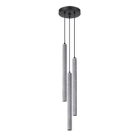 Lampa Sufitowa Wisząca Zwis 3x G9 Żyrandol Tubularna Szara Nowoczesna Pastelo Sollux