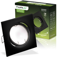 Oprawa HALOGENOWA Podtynkowa Ruchoma Kwadrat  PICTOR Czarna Blacha MR16 GU10