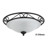 Plafon LED Lampa Sufitowa Oprawa Ścienna Natynkowa 2x E27 Czarny Klasyczny Athen Rabalux