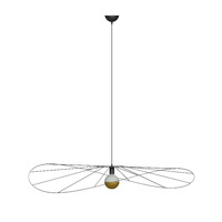 Lampa Sufitowa LED Wisząca ESKOLA E27 Druciana 70cm Czarna SOLLUX