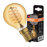 Żarówka LED Dekoracyjna A45 E14 3.4W = 25W 250lm 2200K Ciepła 320° Filament Ściemnialna Vintage 1906 Osram