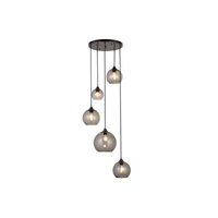 Lampa Wisząca Sufitowa 5x E27 Czarny Nowoczesny Tanesha Rabalux