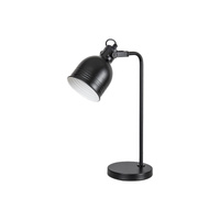 Lampa Stołowa Biurkowa Nocna E14 Czarny Industrialny Flint Rabalux