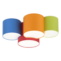 Lampa Sufitowa MONA KIDS Dziecięca Plafon Wielokolorowa Nowoczesna 4xE27 3276 TK Lighting