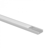 Profil Aluminiowy LED Natynkowy Anodowany 1m z Kloszem Mroźnym do Taśm LED + Zaślepki seria N Ecolight