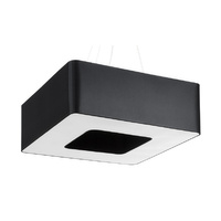 Lampa Sufitowa Wisząca Zwis 8x E27 Żyrandol Kwadratowa Czarna Minimalistyczna Urano Sollux