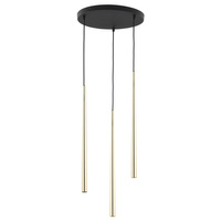 Lampa Sufitowa Wisząca PIANO GOLD Żyrandol Sople Czarno-Złota Nowoczesna 3xG9 6421 TK Lighting