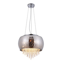 Lampa wisząca w stylu glamour z kryształkami MiLAGRO STARLIGHT 3x E14 galaktyka crystal