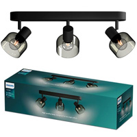 Lampa Sufitowa Reflektor 3x E14 Czarna Sleet Philips