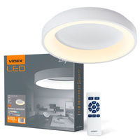 Plafon LED Lampa Sufitowa Natynkowa 72W 7500lm 2700-6000K CCT Biała Ściemnialna + Pilot EDGE Videx