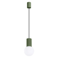 Lampa Wisząca Zwis G9 Okrągła Oliwkowa Nowoczesna Matowa Halo Sollux