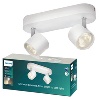 Lampa Sufitowa Reflektor LED 9W 1000lm 2700K Biała Star Philips