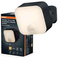 Kinkiet Ogrodowy Lampa Elewacyjna Zewnętrzna LED z Czujnikiem Ruchu i Zmierzchu 3W 150lm 3000K Ciepła Ściemnialna Szary IP54 Endura Osram