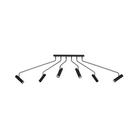 Lampa Sufitowa Oprawa Natynkowa Reflektor Punktowa 6x GU10 Czarna Nowoczesna EYE SUPER 6505 Nowodvorski