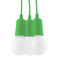 Lampa Sufitowa Wisząca Zwis 3x E27 Nieregularna Zielona Nowoczesna Diego Sollux