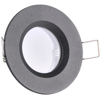 Oprawa Podtynkowa Okrągła Czarna Matowa BORAS Oczko MR16 IP44 GOLDLUX (Polux)