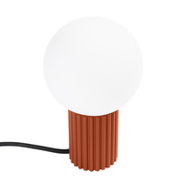 Lampa Biurkowa Stołowa G9 Okrągła Czerwona Nowoczesna Matowa Halo Sollux