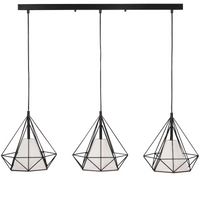 Lampa wisząca HIRA 3xE27 Geometryczna Oprawa Trójwymiarowa P314574 GOLDLUX (Polux) Metal