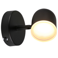 Kinkiet ruchomy lampa ścienna regulowana 4,2W LED RAWI 1 czarny 3000K GOLDLUX (Polux)