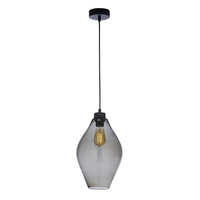 Lampa Sufitowa Wisząca TULON Zwis Czarna Szklana Nowoczesna E27 4192 TK Lighting