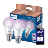 2x Żarówka LED E27 A60 8,5W = 60W 2200-6500K + RGB SMART WiFi Philips WiZ