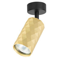 Lampa Ścienna Reflektor Kinkiet Spot GU10 Ruchomy Czarny Złoty Glamour Masterled
