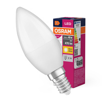 Żarówka LED B37 Świeczka E14 4.9W = 40W 470lm 2700K Ciepła 180° VALUE CLASSIC Osram