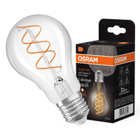Żarówka LED Dekoracyjna A60 E27 8W = 60W 806lm 2200K Ciepła CRI90 300° Filament Ściemnialna Vintage 1906 Osram