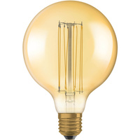 Żarówka Dekoracyjna LED E27 G125 5,8W = 40W 470lm 2200K Ciepła 320° Filament Ściemnialna OSRAM Vintage 1906