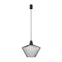 Lampa Sufitowa WAVE S 8858 Nowodvorski Czarna E27 Wisząca Druciana Stal ?40 cm Minimalistyczna