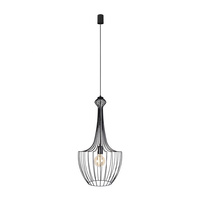 Lampa Sufitowa LUKSOR S 8851 Nowodvorski Czarna E27 Wisząca Druciana Stal ?37 cm Minimalistyczna