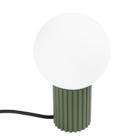 Lampa Biurkowa Stołowa G9 Okrągła Oliwkowa Nowoczesna Matowa Halo Sollux
