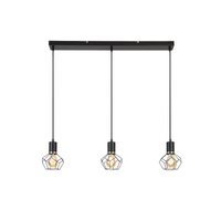 Lampa Wisząca Sufitowa E27 Czarny Matowy Vintage Fran Rabalux