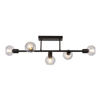 Lampa Sufitowa Żyrandol 5x E14 Czarny Nowoczesny Sullivan Rabalux
