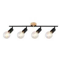 Lampa Sufitowa Punktowa Reflektor Spot 4x E27 Czarny Industrialny Pablo 3979 Rabalux